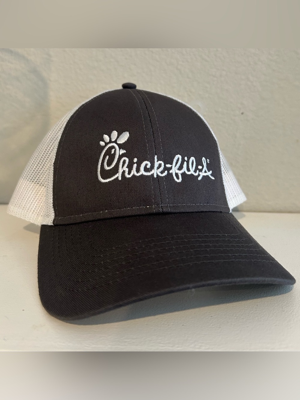 Chik Fil A DISCONTINUED Rare Charcoal Gray Adjustable Snapback Baseball Hat Cap